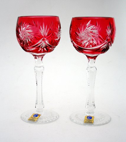 Røde vinglas, Bavaria krystal
