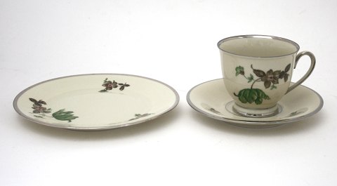 Kaffekop og kagetallerken, Vallø 943, Kjøbenhavns Porcellains Maleri