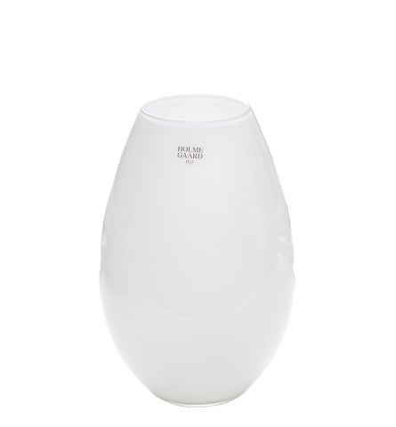 Hvid Cocoon vase, lille, Holmegaard