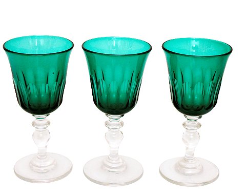 3 smukke krystal hvidvinsglas
