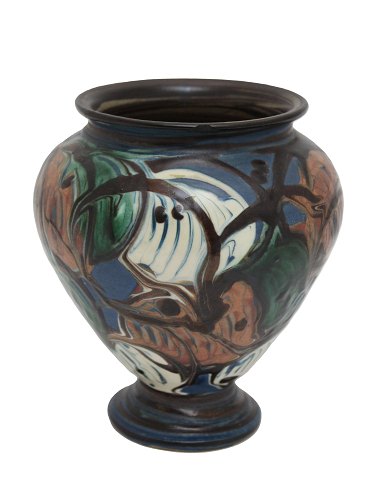 Kählervase med mat kohornsglasur