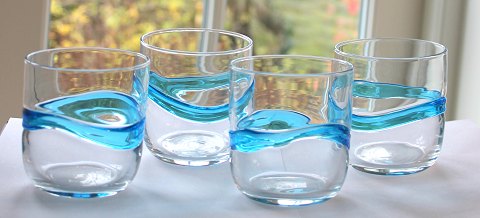 Drinksglas, Blå Time, Holmegaard