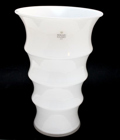 Hvid mellemstor vase (23 cm), Karen Blixen, Holmegaard