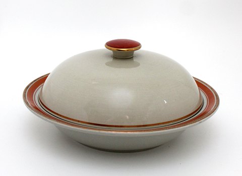 Sjælden skål med låg, Tureby, Aluminia